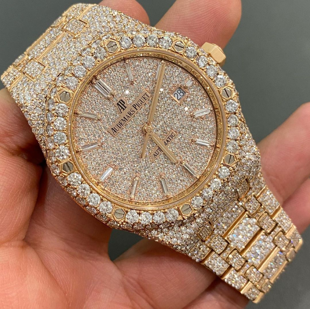 Audemars Piguet Moissanite Diamond Iced Out Bust Down Watch (Pass Diamond Tester)