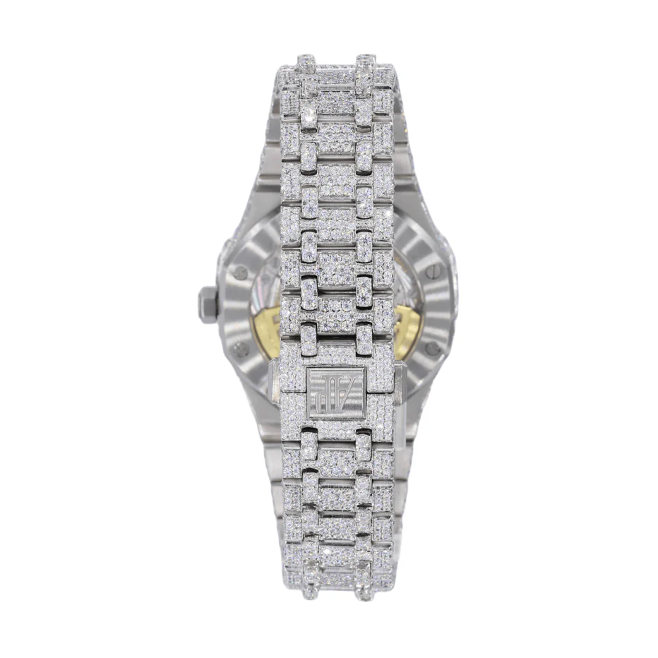 Audemars Piguet Moissanite Replica Stainless Steel 41MM 25CT Watch - Image 3