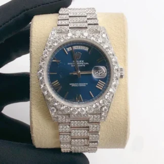 Rolex Day-Date Blue Dial – Moissanite Watch