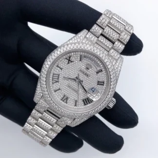 Rolex Day-Date Presidential VVS Moissanite Diamond Watch