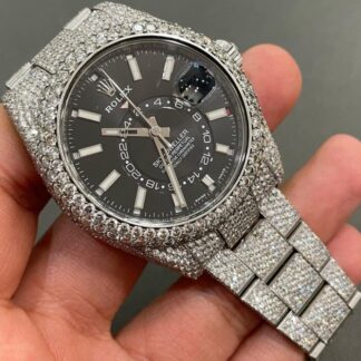 Rolex Sky-Dweller VVS Moissanite Diamond Watch